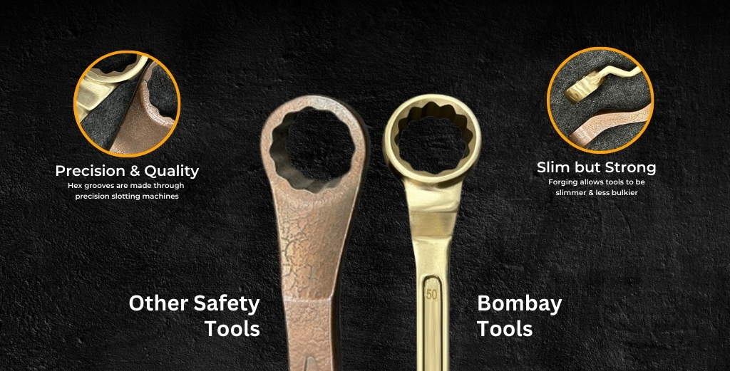 Comparison of non sparking tools with Other Safety Tools